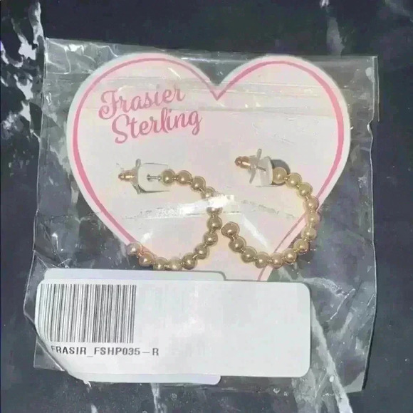 NWT Frasier sterling gold hoops - Picture 1 of 1